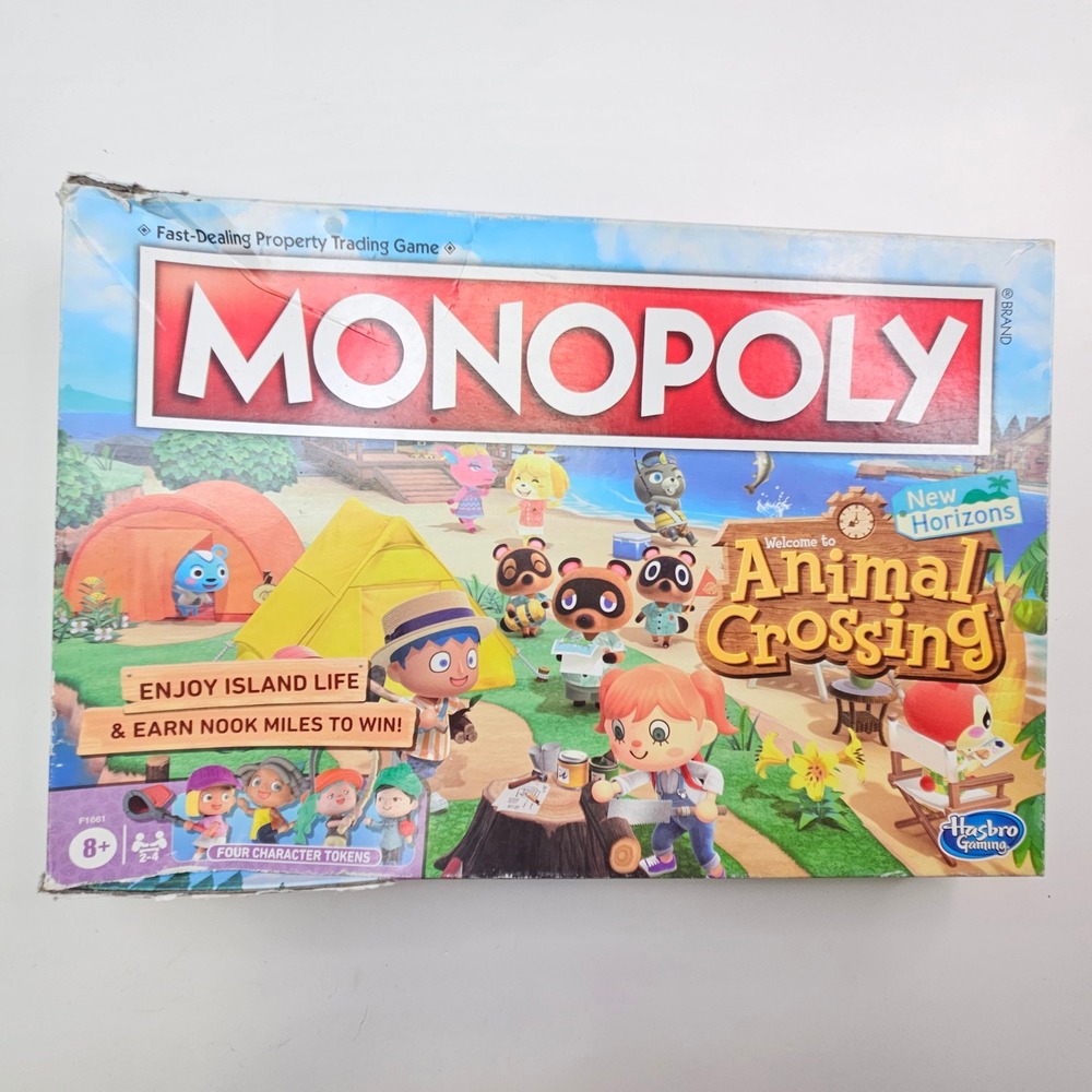 Hasbro Monopoly Board Game Kids Multicolor Animal Crossing New Horizons F1661